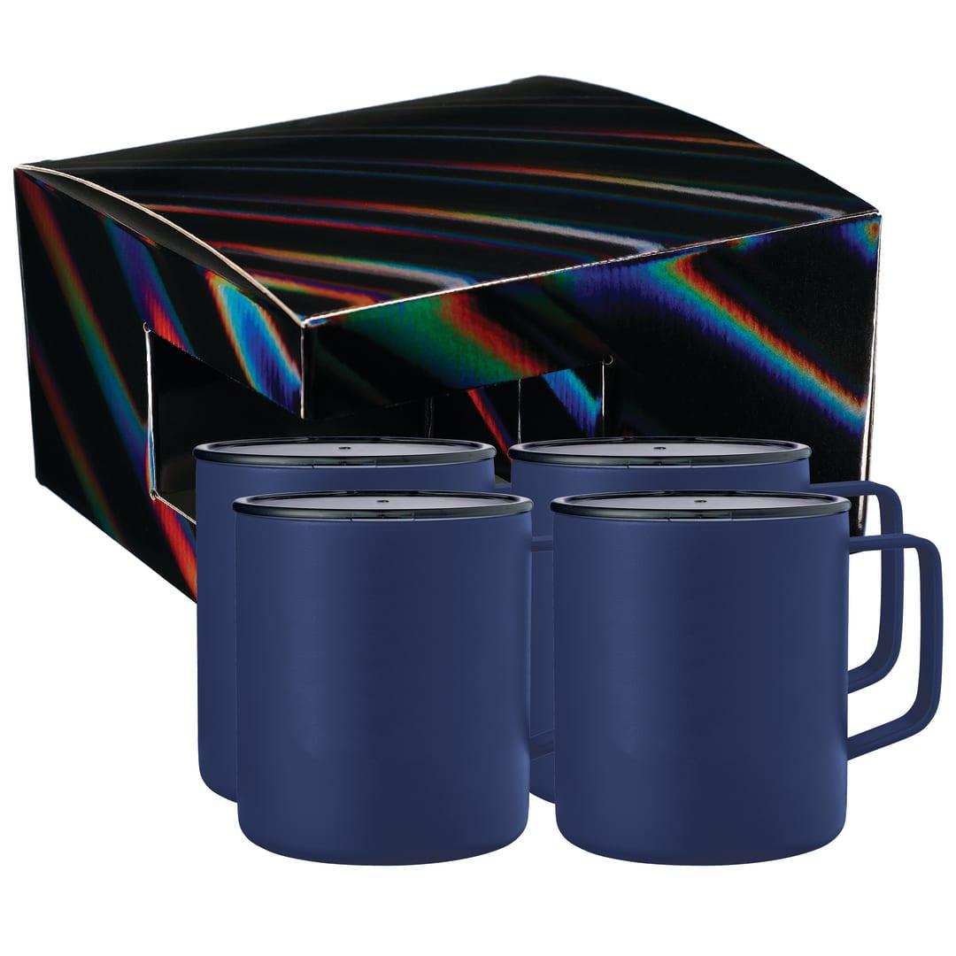 Rover camp mug 14oz powder coated 4 in 1 gift set Black miniatura 5