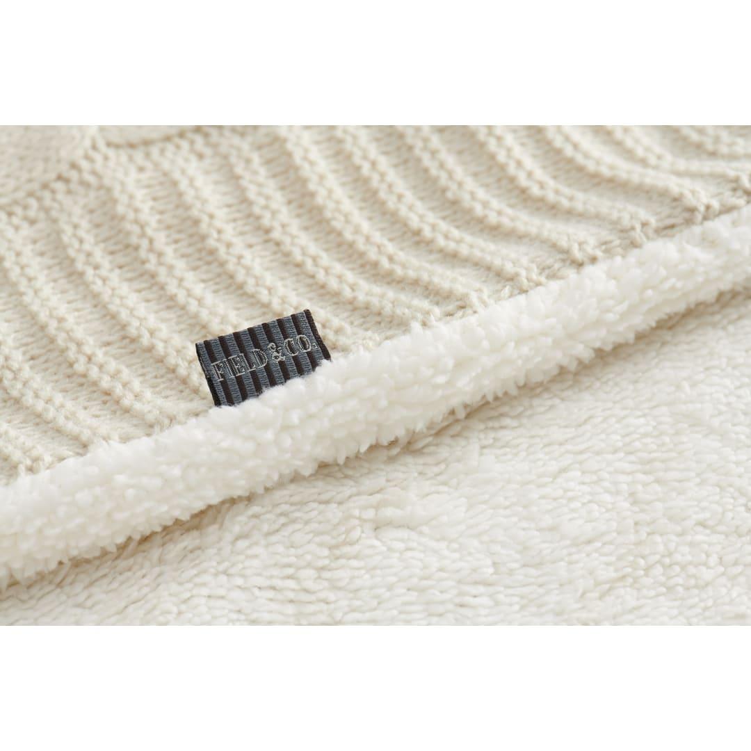 Field & co.® cable knit sherpa blanket Grey miniatura 3
