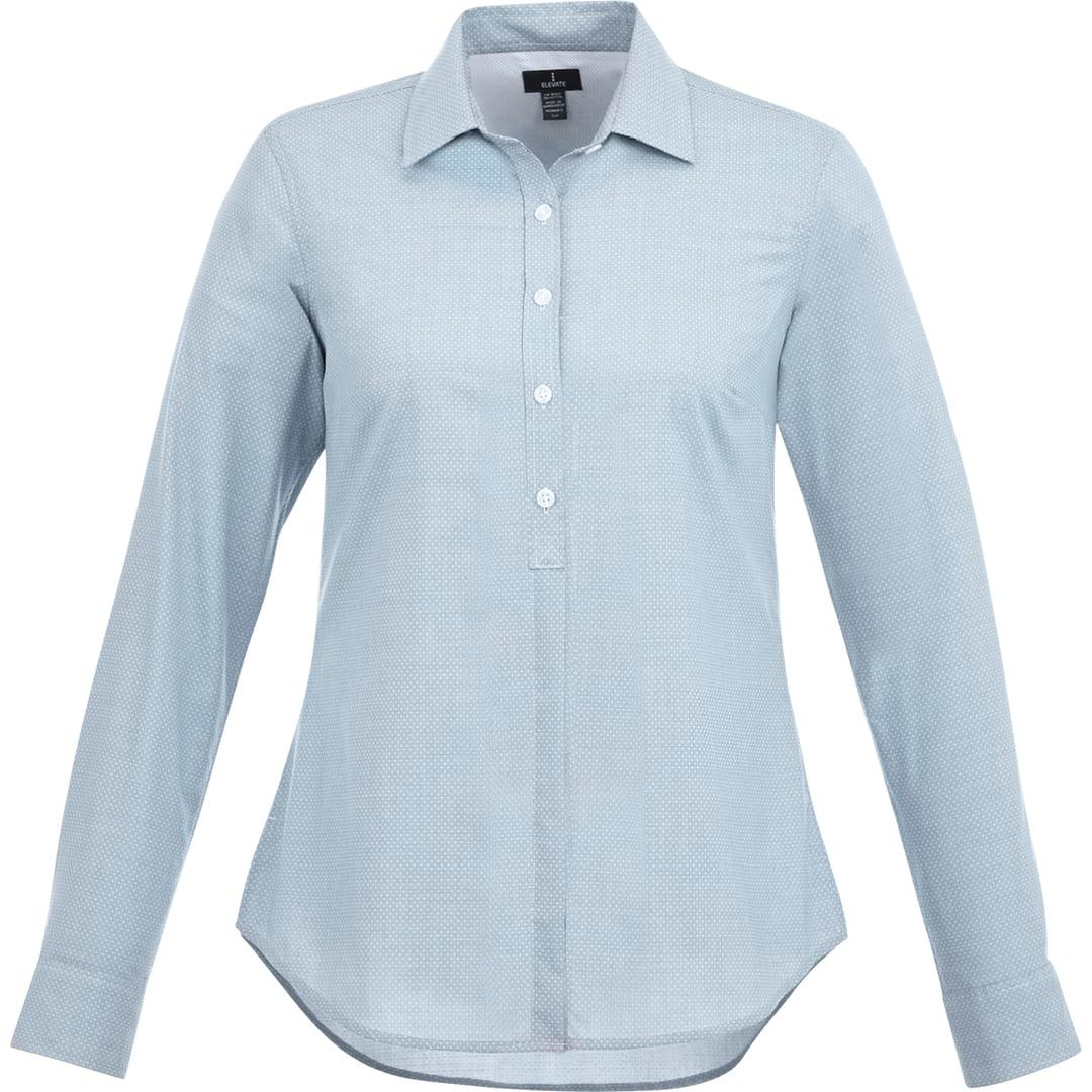 Womens thurston long sleeve shirt Steel Blue miniatura 8
