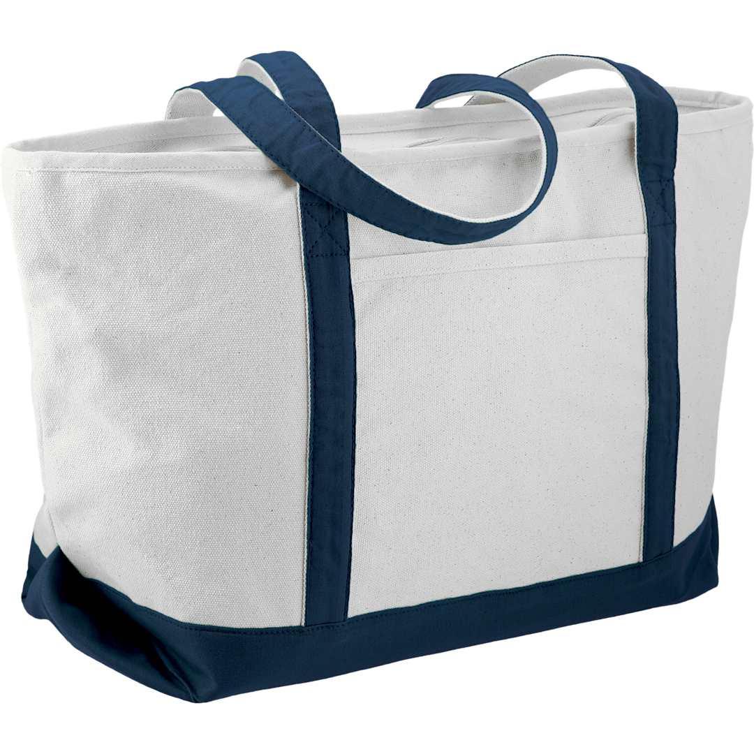 Baltic 18oz cotton canvas zippered tote Black miniatura 4