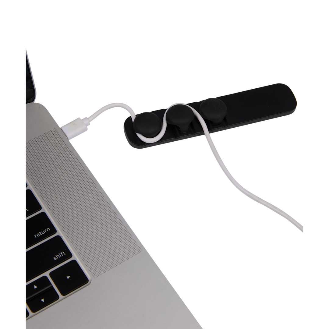 Cable buddy desktop cable organizer Black miniatura 5