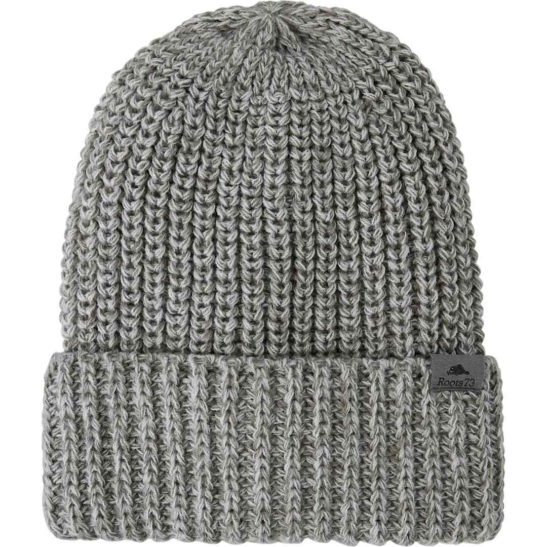 Unisex shelty roots73 knit beanie Grey front