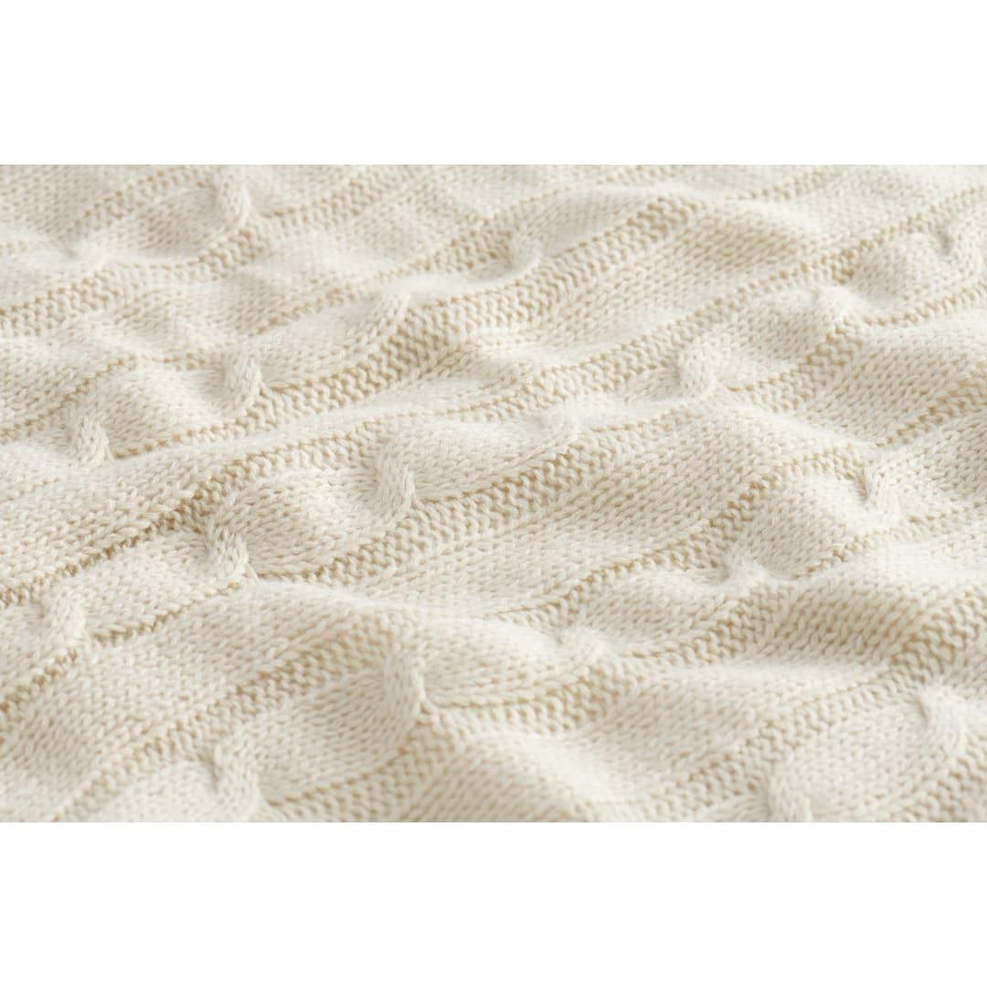 Field & co.® cable knit sherpa blanket Grey miniatura 4