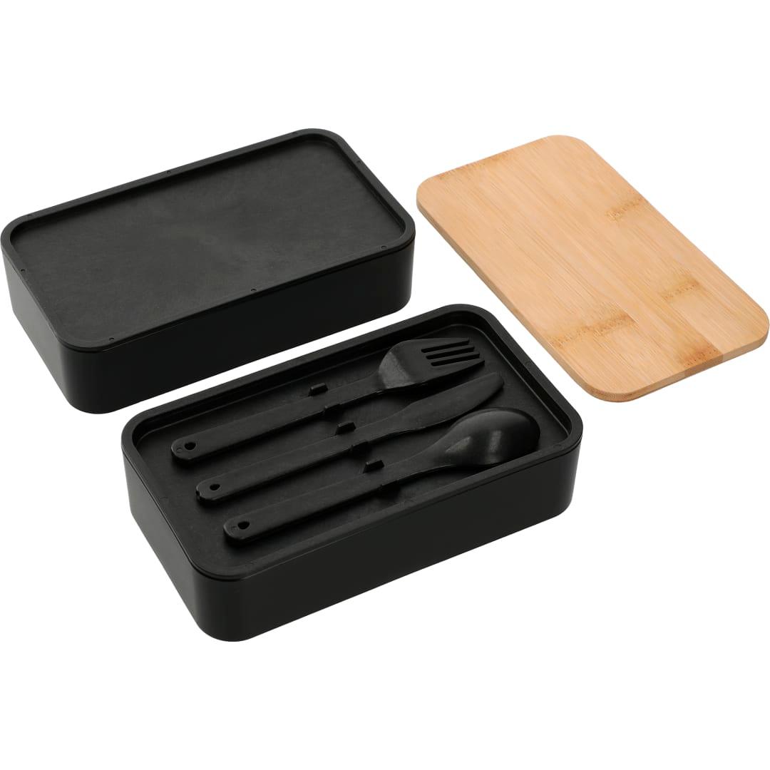 Stackable bamboo fiber bento box Beige miniatura 12