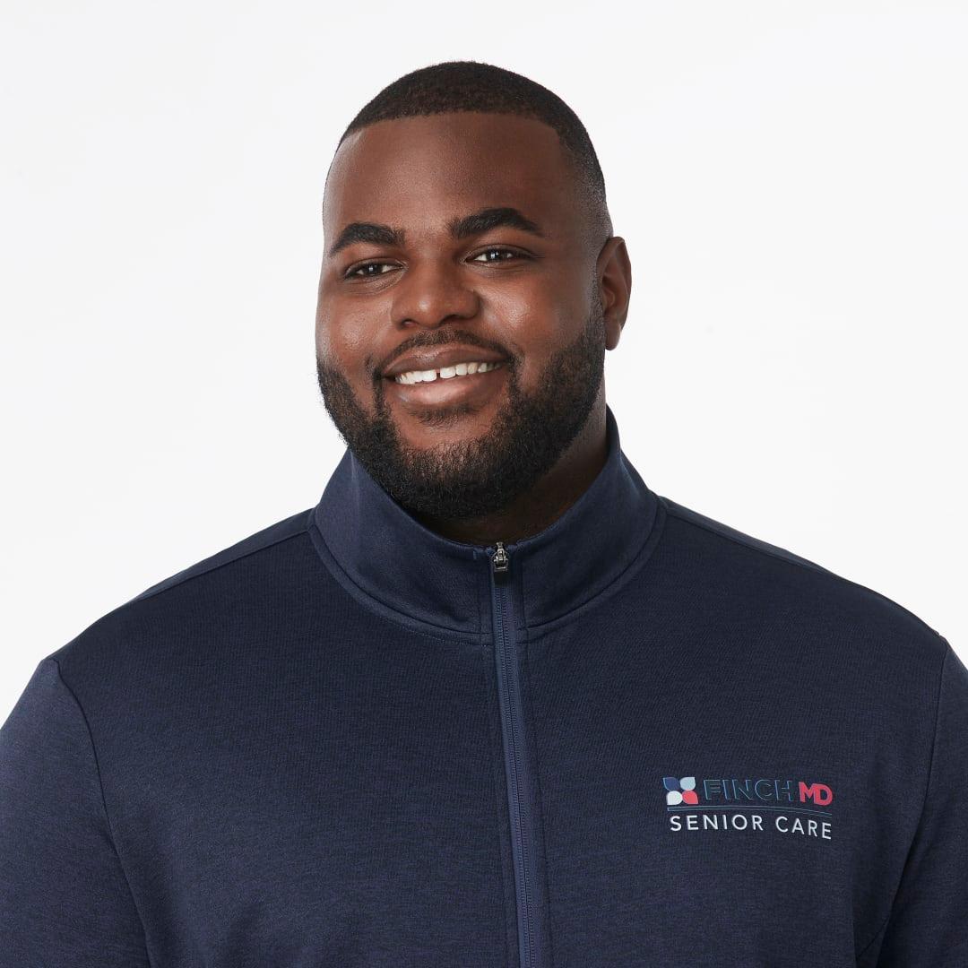 Merritt eco knit full zip - mens Navy Blue miniatura 9