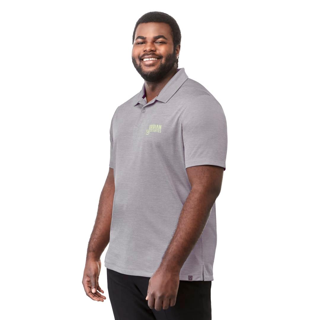 Mens dege eco ss polo Blue miniatura 13