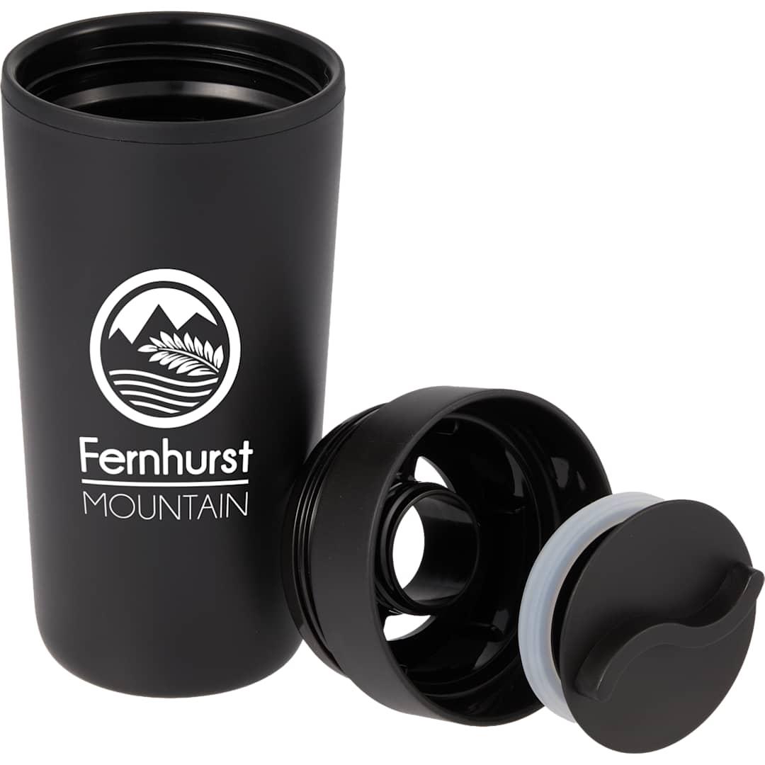 Lola recycled tumbler w/ 360 degree lid 16 oz Black miniatura 9