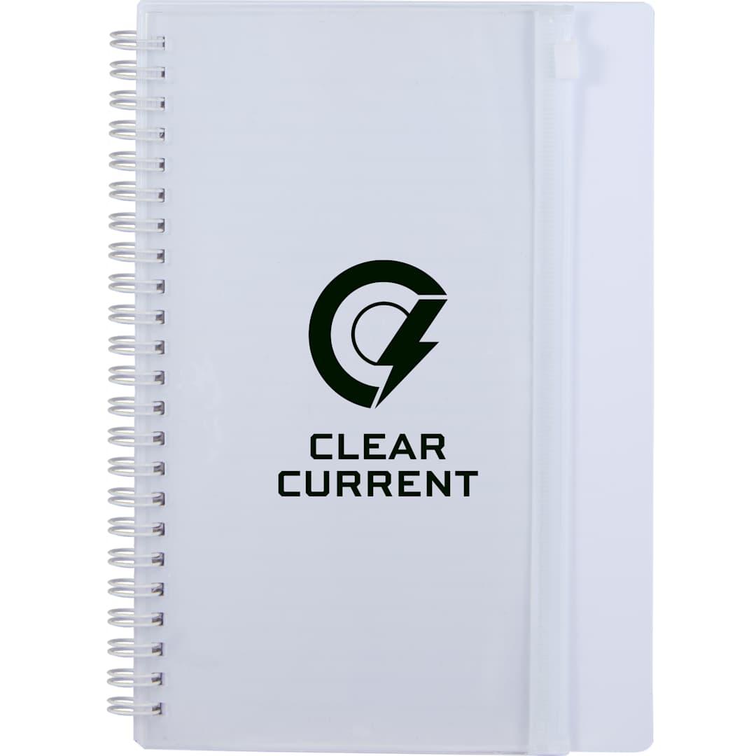 5.5 X 8.5 spiral notebook with clear pocket Black miniatura 30