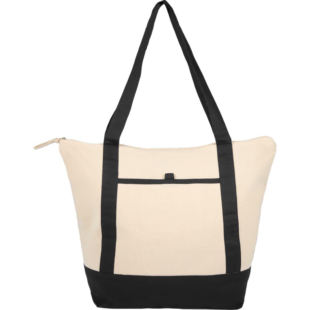 Isle 8oz organic cotton zippered tote Natural miniatura 5