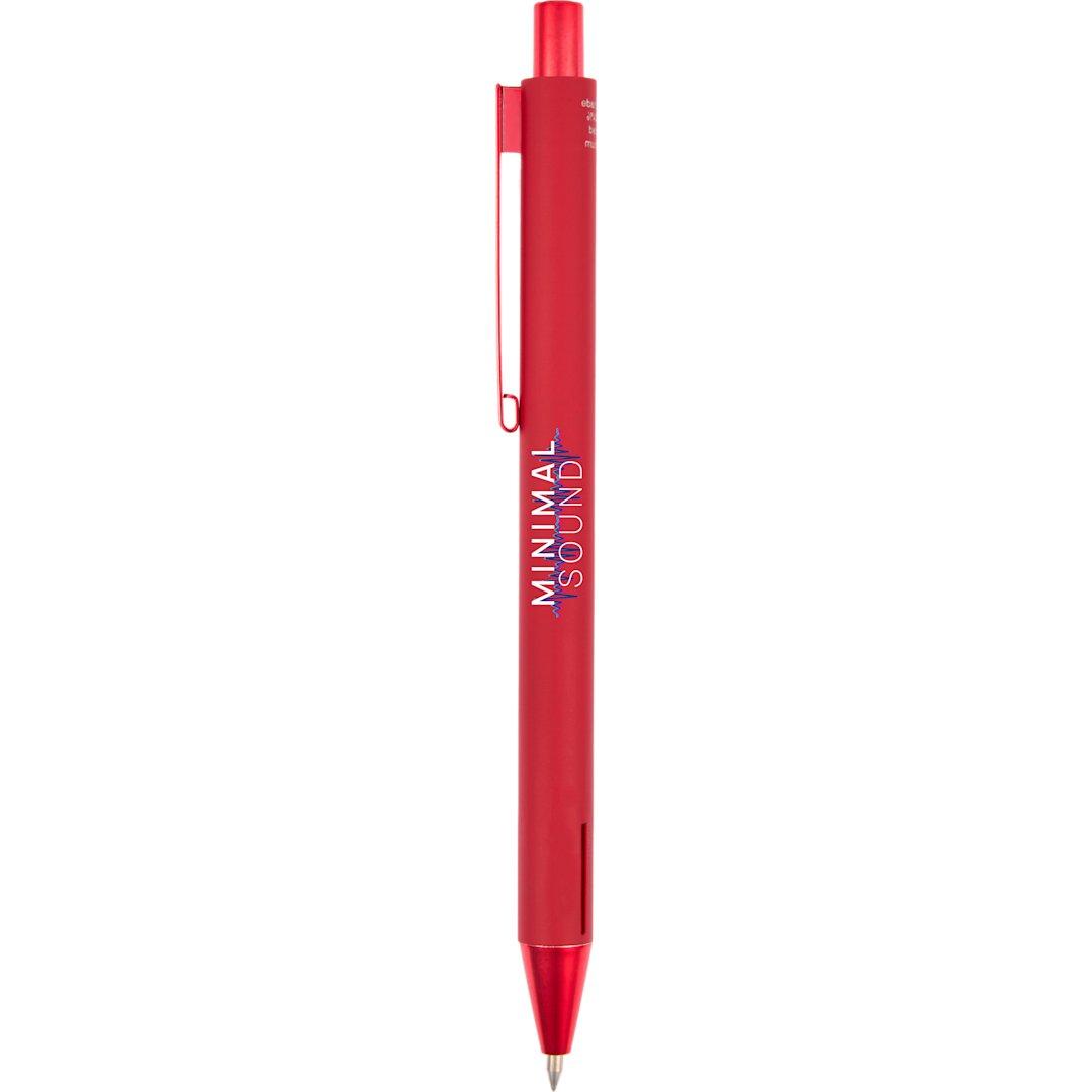 Halo soft touch recycled aluminum gel pen Black miniatura 13