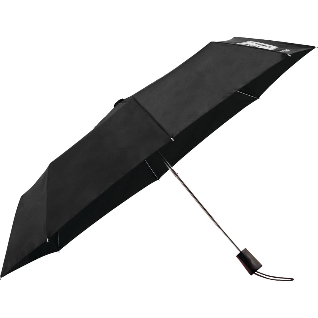 42 Totes® 3 section auto open umbrella Black miniatura 4