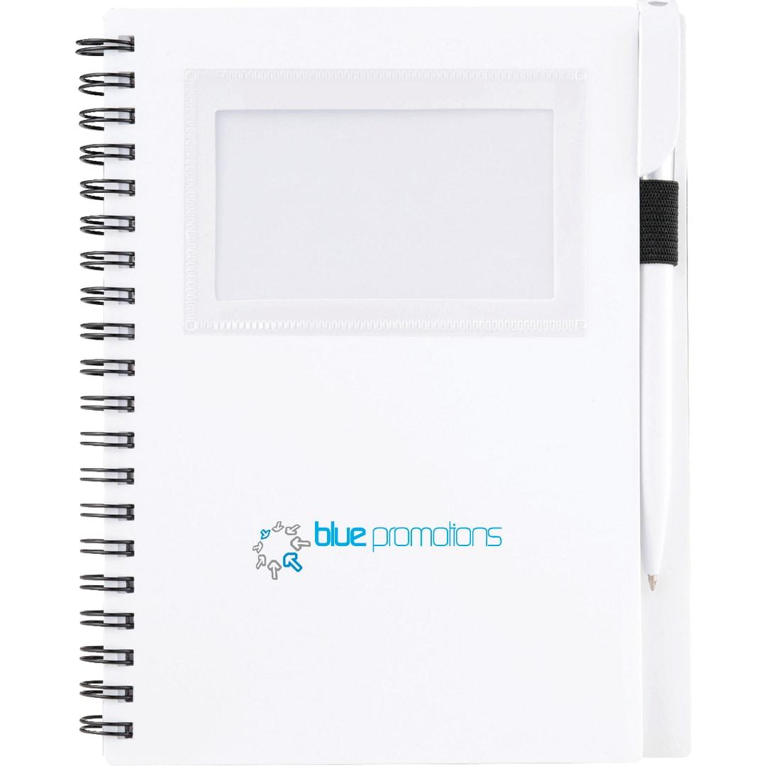 Fsc® mix 5.5 x 7 star spiral notebook with pen White miniatura 10