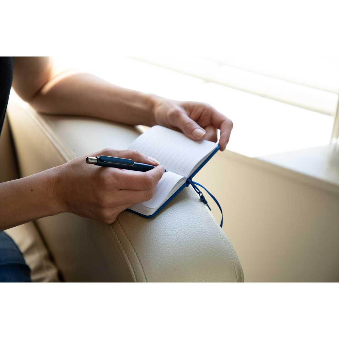 Mini recycled notebook w/ clip Black miniatura 14