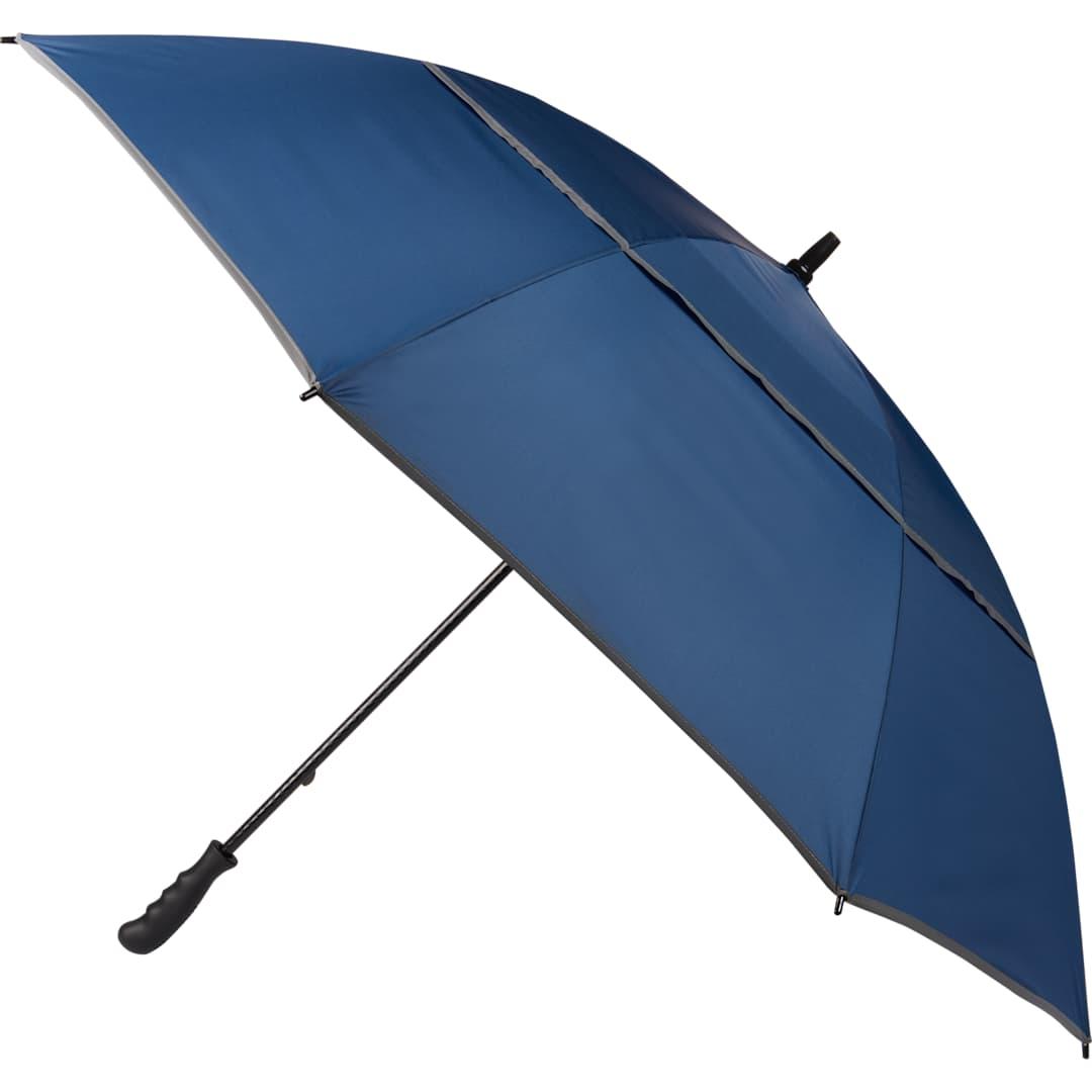 62 Rpet golf umbrella w/ reflective trim Black miniatura 27