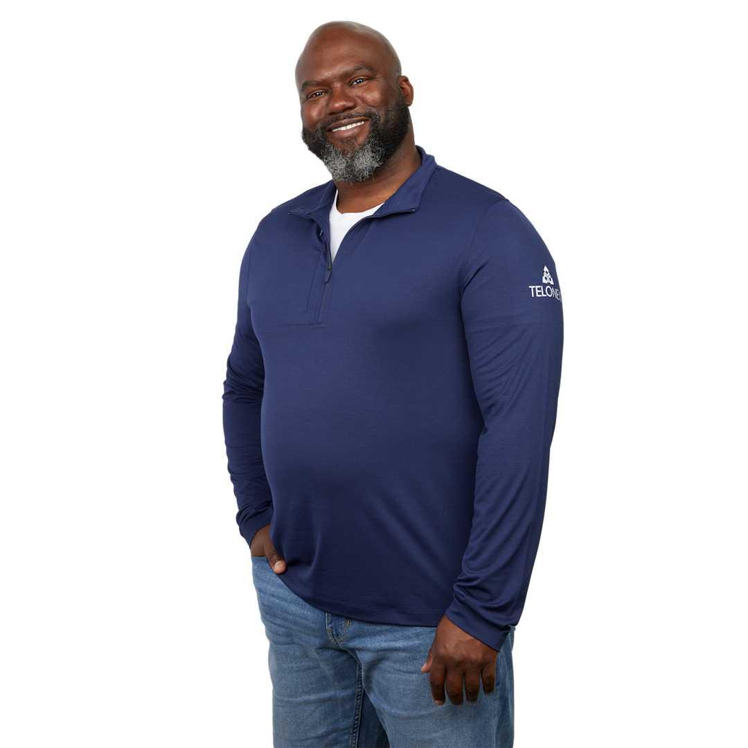 Izu everything performance eco 1/4 zip - mens Navy Blue miniatura 7