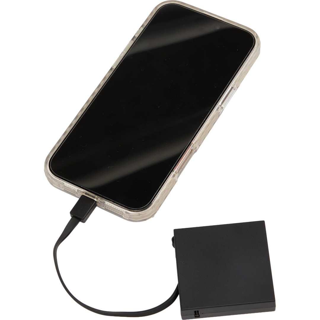 Recycled abs 2000 mah power bank with type-c cable Black miniatura 9