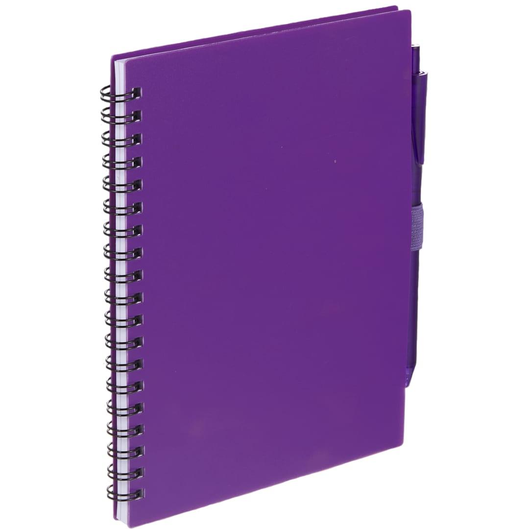 Fsc® recycled 5.5 x 7 spiral notebook w/ rpet pe Black miniatura 21