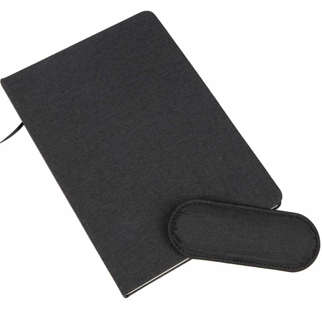 5.5 X 8.5 fsc® recycled mouse pad bound notebook Grey miniatura 8
