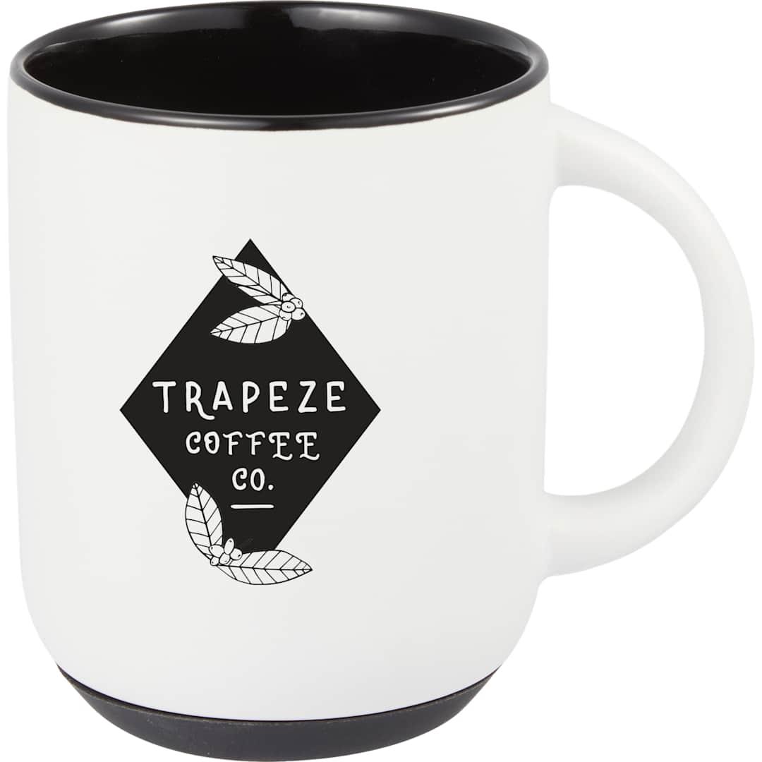 Isaac ceramic mug w/ rubber bottom 14oz White thumbnail 7