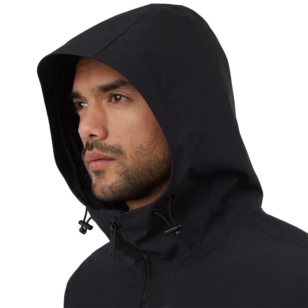 Tentree nimbus rain jacket - mens Black front
