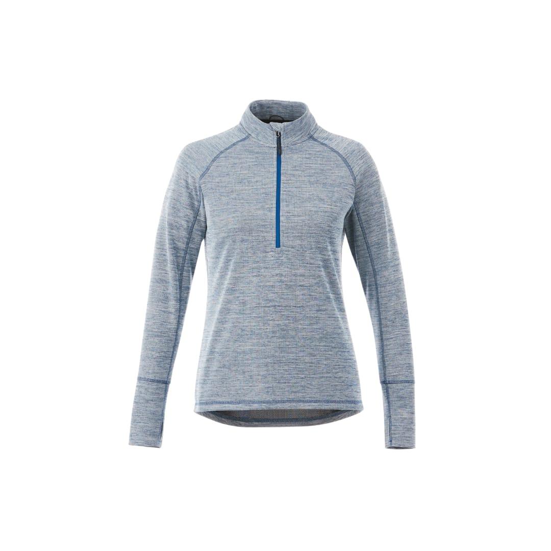 Womens crane knit half zip Blue miniatura 5
