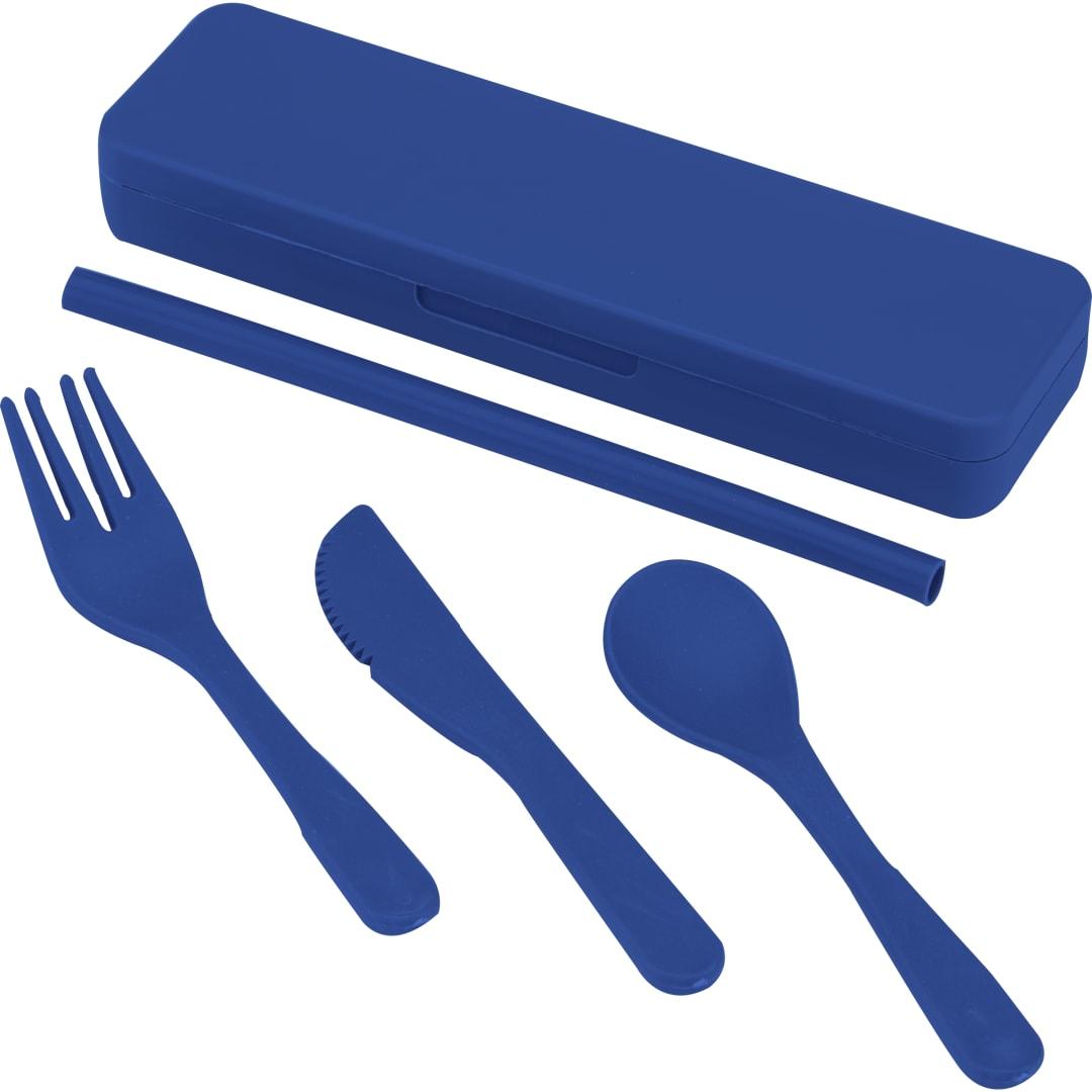 Recycled plastic utensil to go set Black miniatura 6