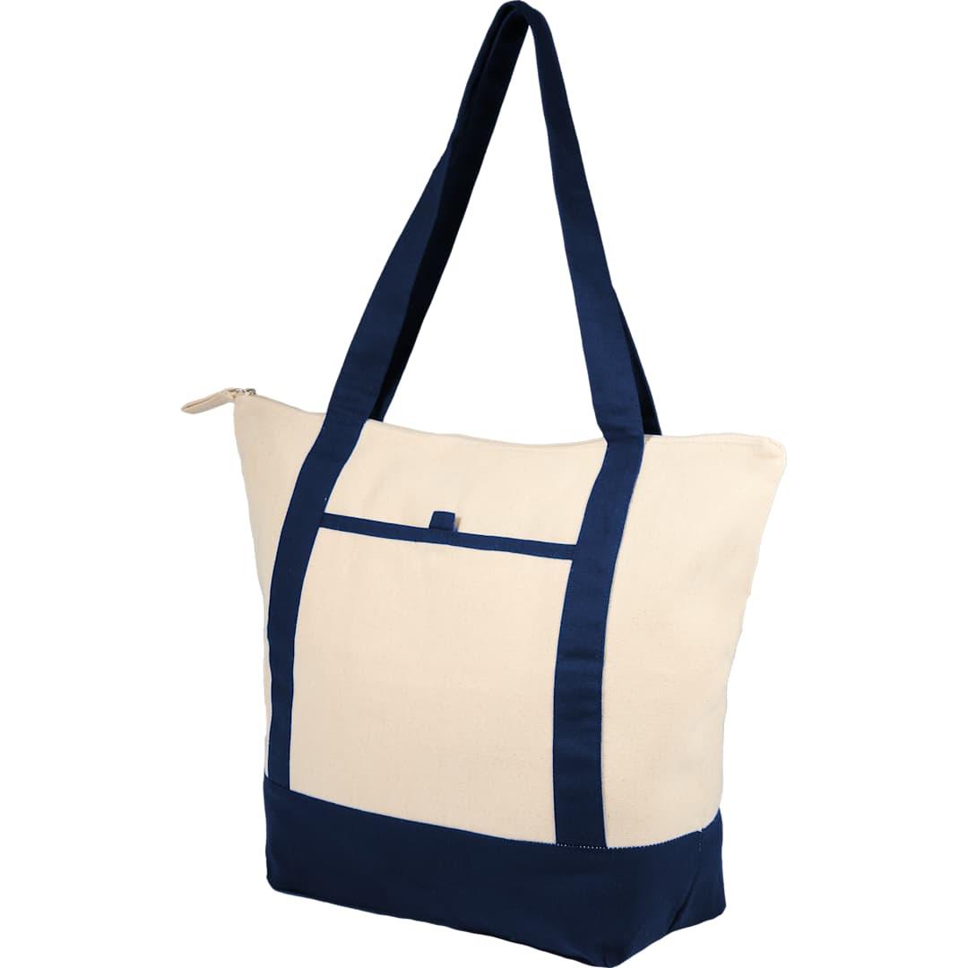 Isle 8oz organic cotton zippered tote Natural miniatura 8