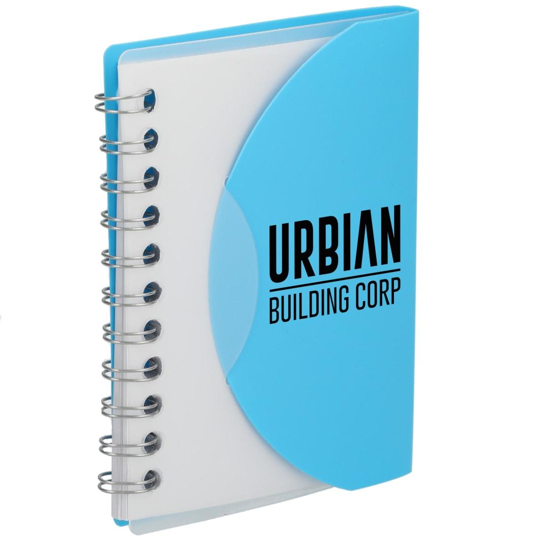 Fsc® recycled 3.4 x 4.5 post spiral notebook Blue miniatura 7