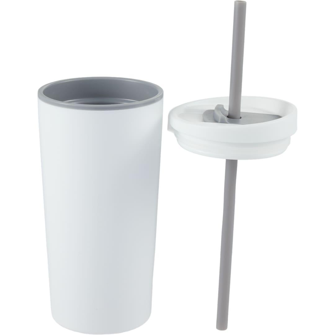 Santino recycled tumbler w/ dual function lid 16oz Black miniatura 54