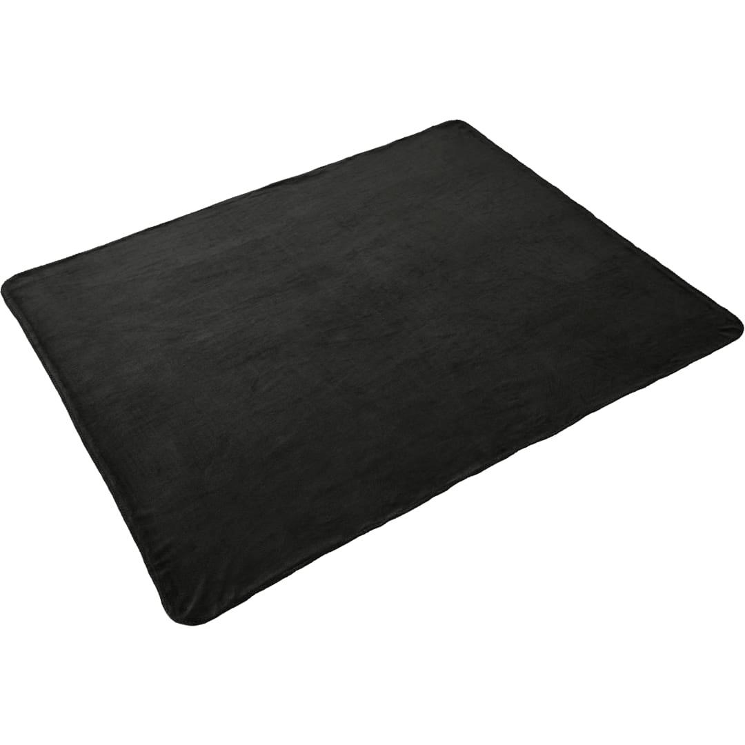 100% Recycled pet fleece blanket with rpet pouch Navy Blue miniatura 3