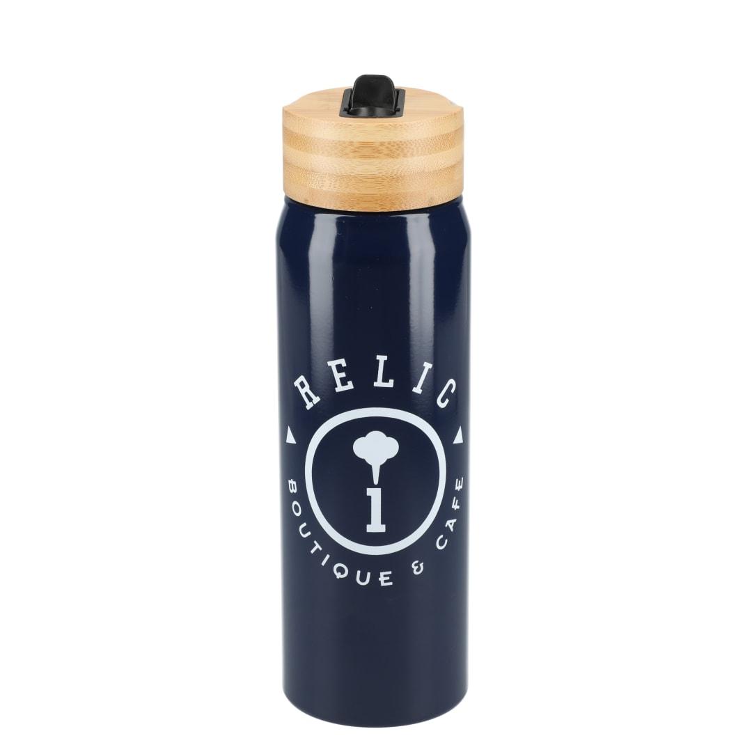 Billy 26oz aluminum bottle w/ fsc® bamboo lid Black miniatura 28