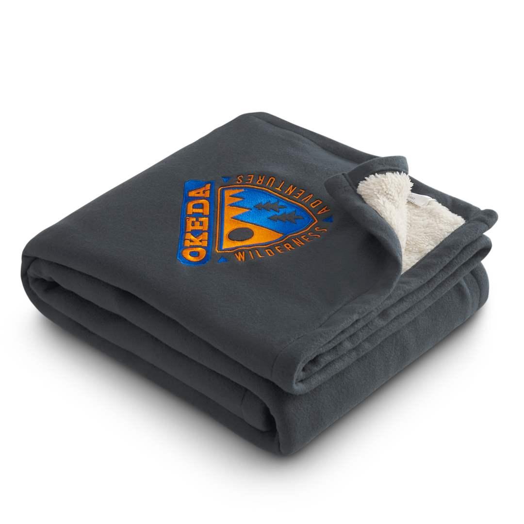 Fleece-sherpa blanket Navy Blue miniatura 14