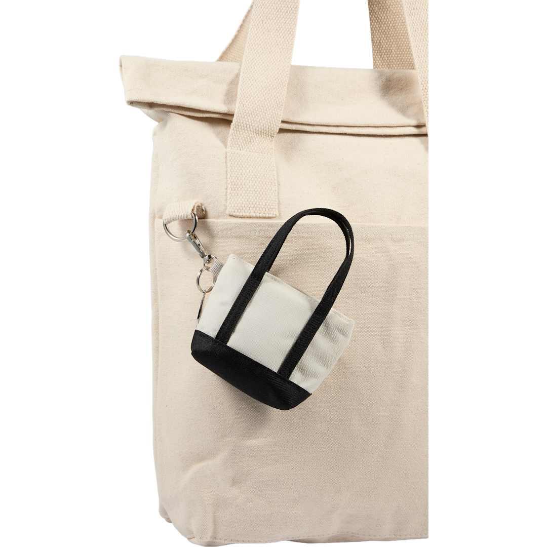 Mini tote bag charm Black miniatura 3