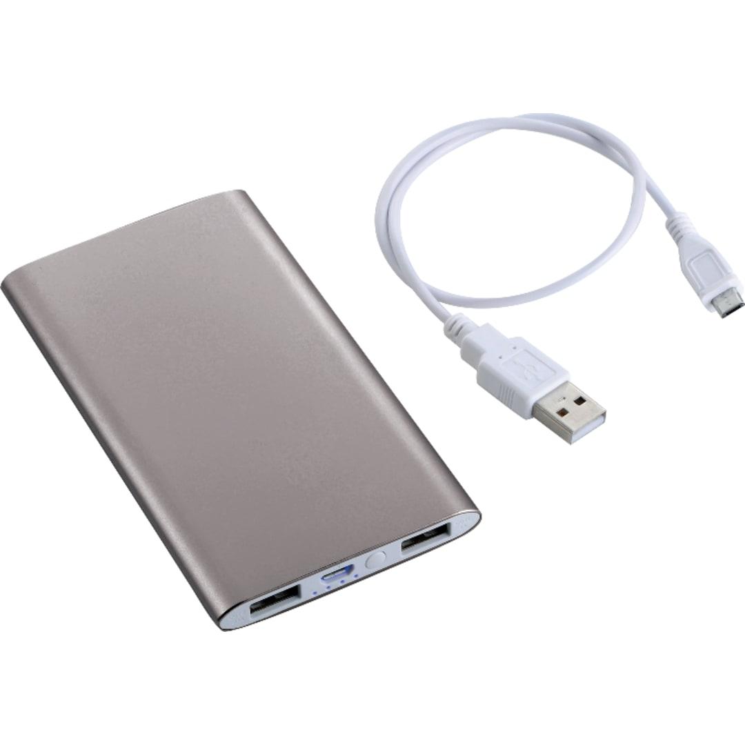 Sleek aluminum 4000 mah power bank Grey miniatura 4