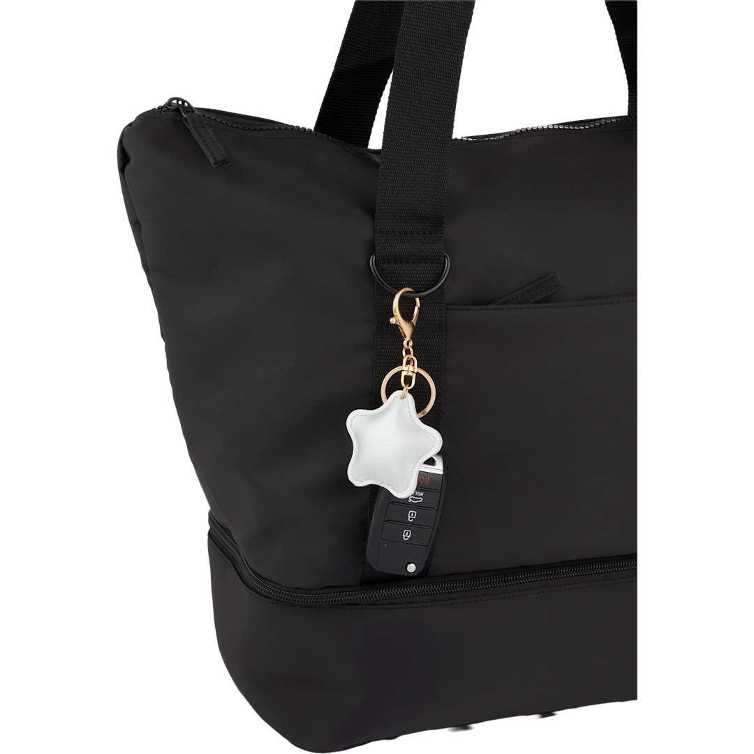 Star leather keychain Black miniatura 12