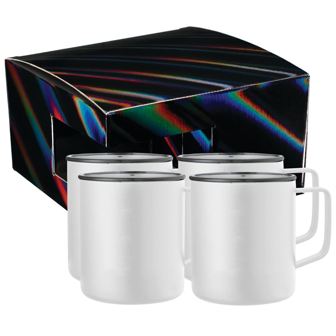 Rover camp mug 14oz powder coated 4 in 1 gift set Black miniatura 8