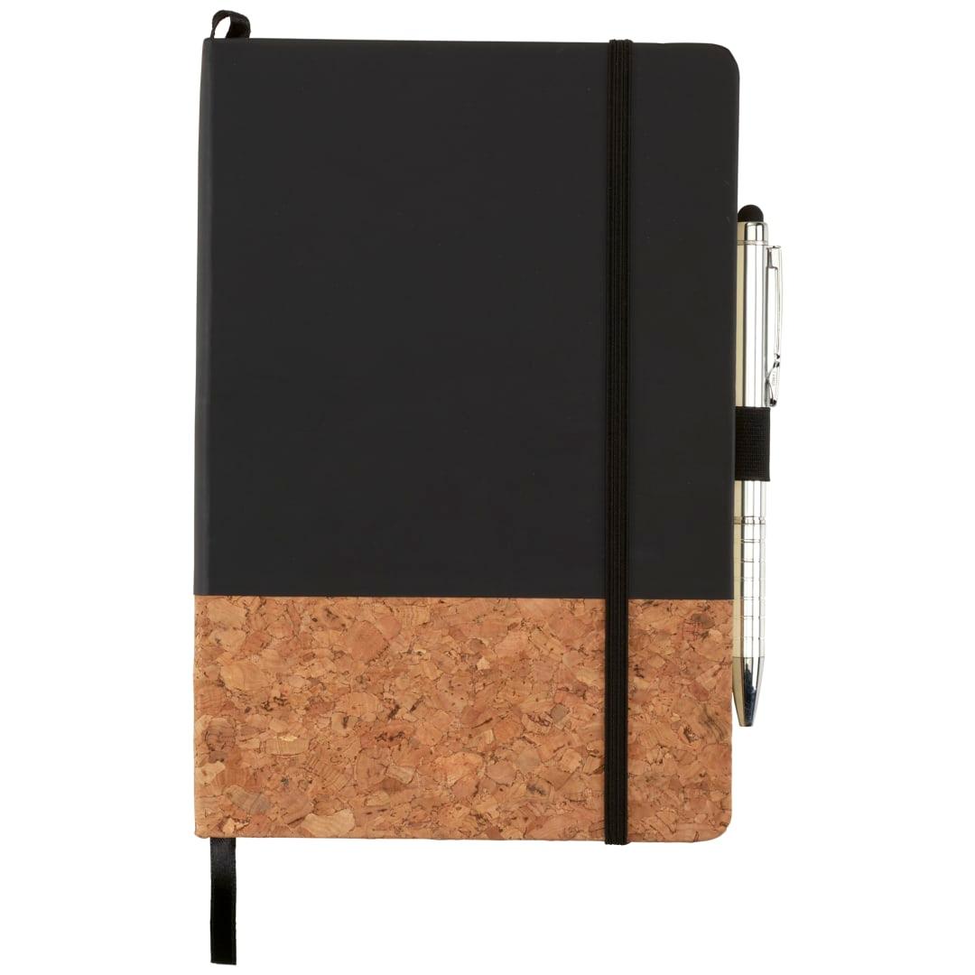 Fsc® mix 5.5 x 8.5 lucca cork hard bound journal Black miniatura 3