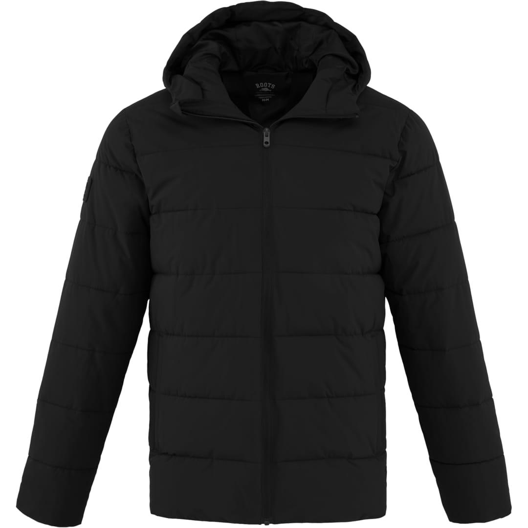 Fallriver roots puffer jacket - mens Black front