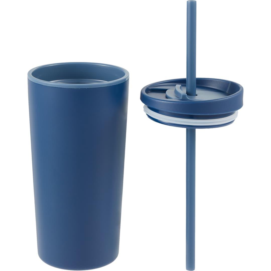 Santino recycled tumbler w/ dual function lid 16oz Black miniatura 34