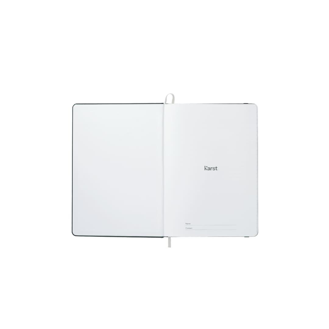 Karst 5.5 x 8.5 stone bound notebook Beige front