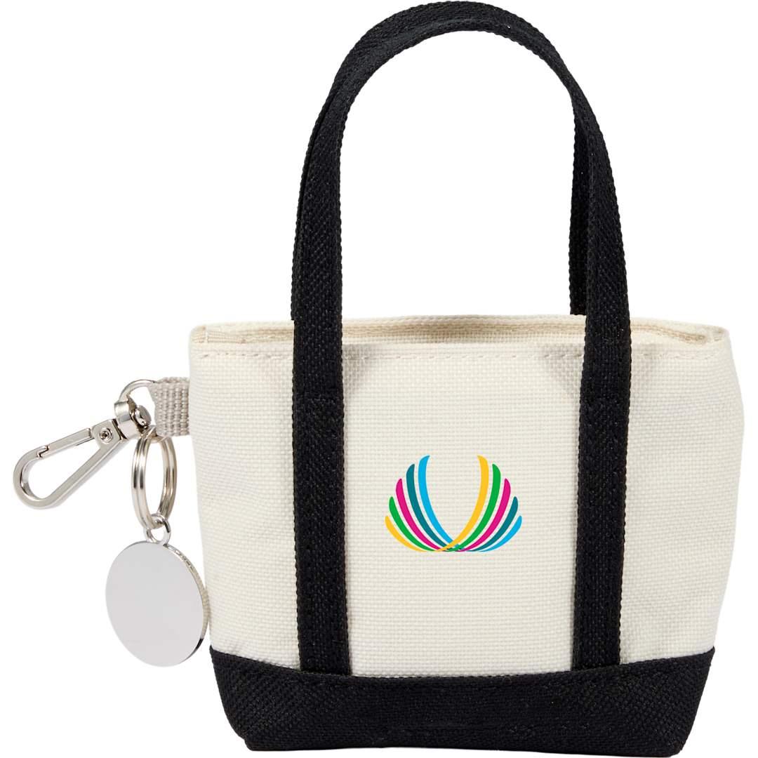 Mini tote bag charm Black miniatura 10