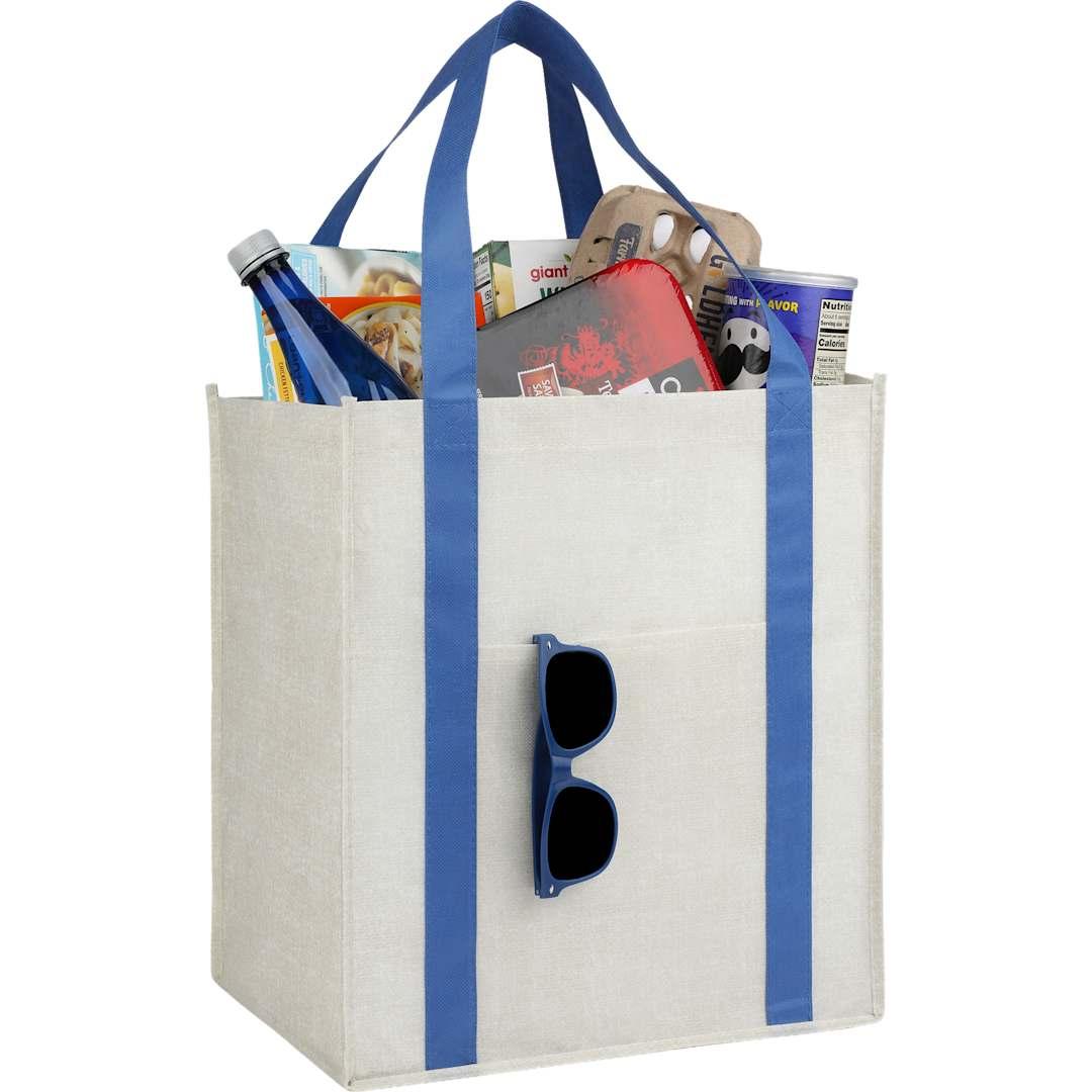Neptune recycled non-woven grocery tote Black miniatura 21