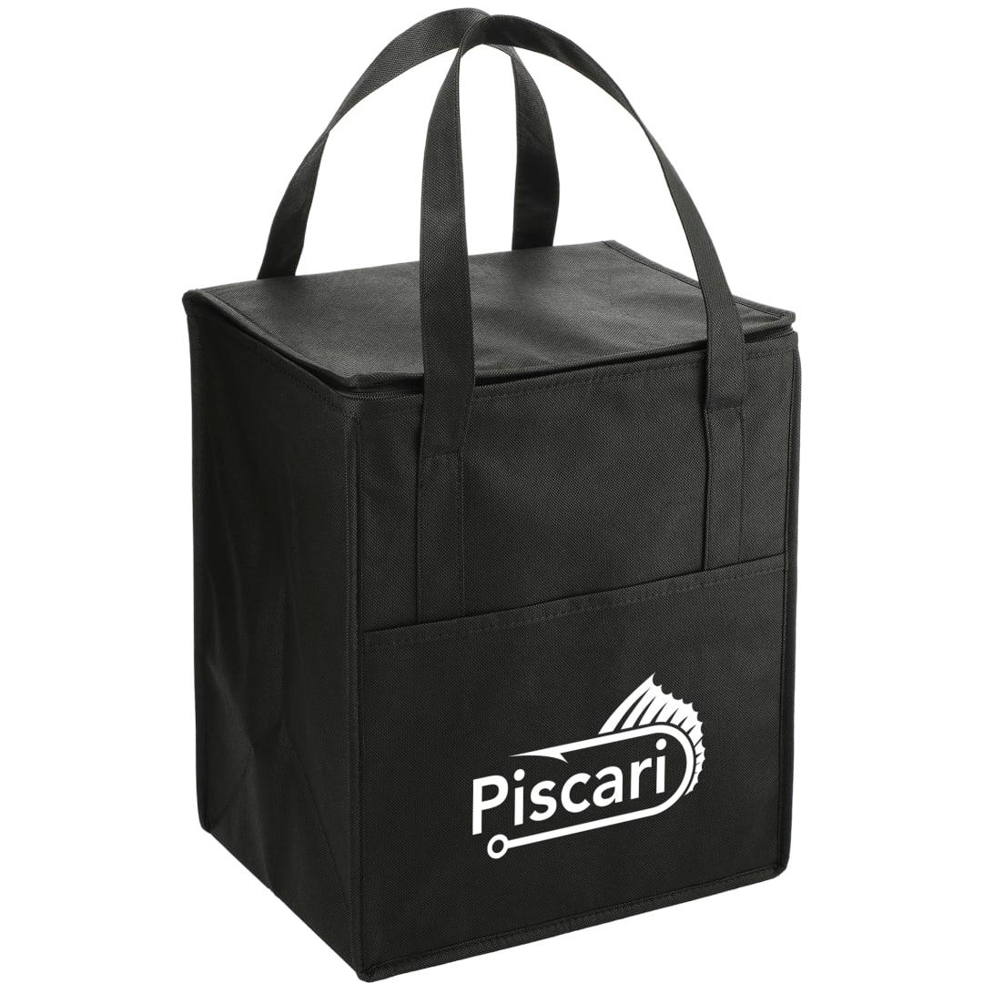 Hercules flat top insulated grocery tote Black miniatura 6