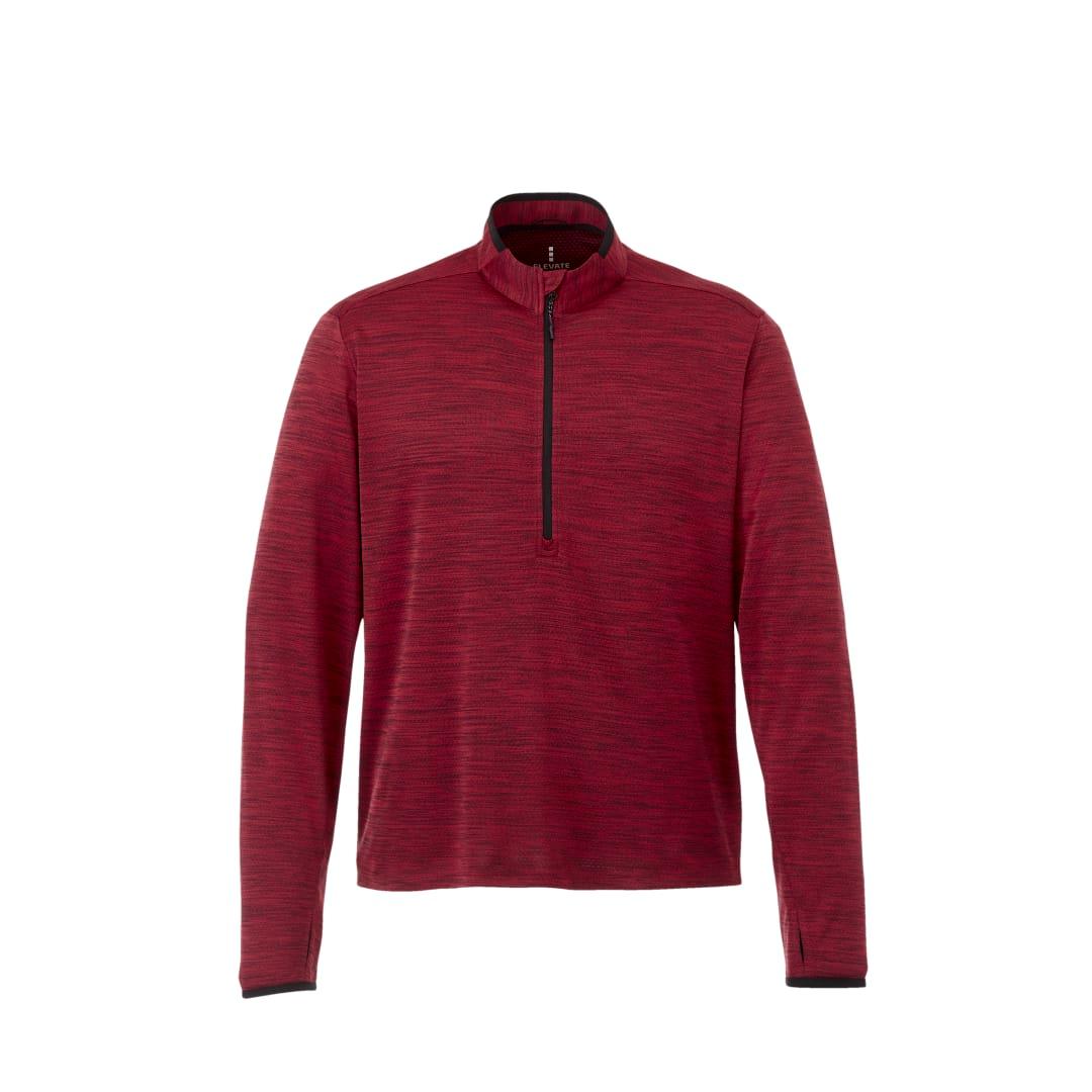 Mens mather knit half zip Dark Gray front