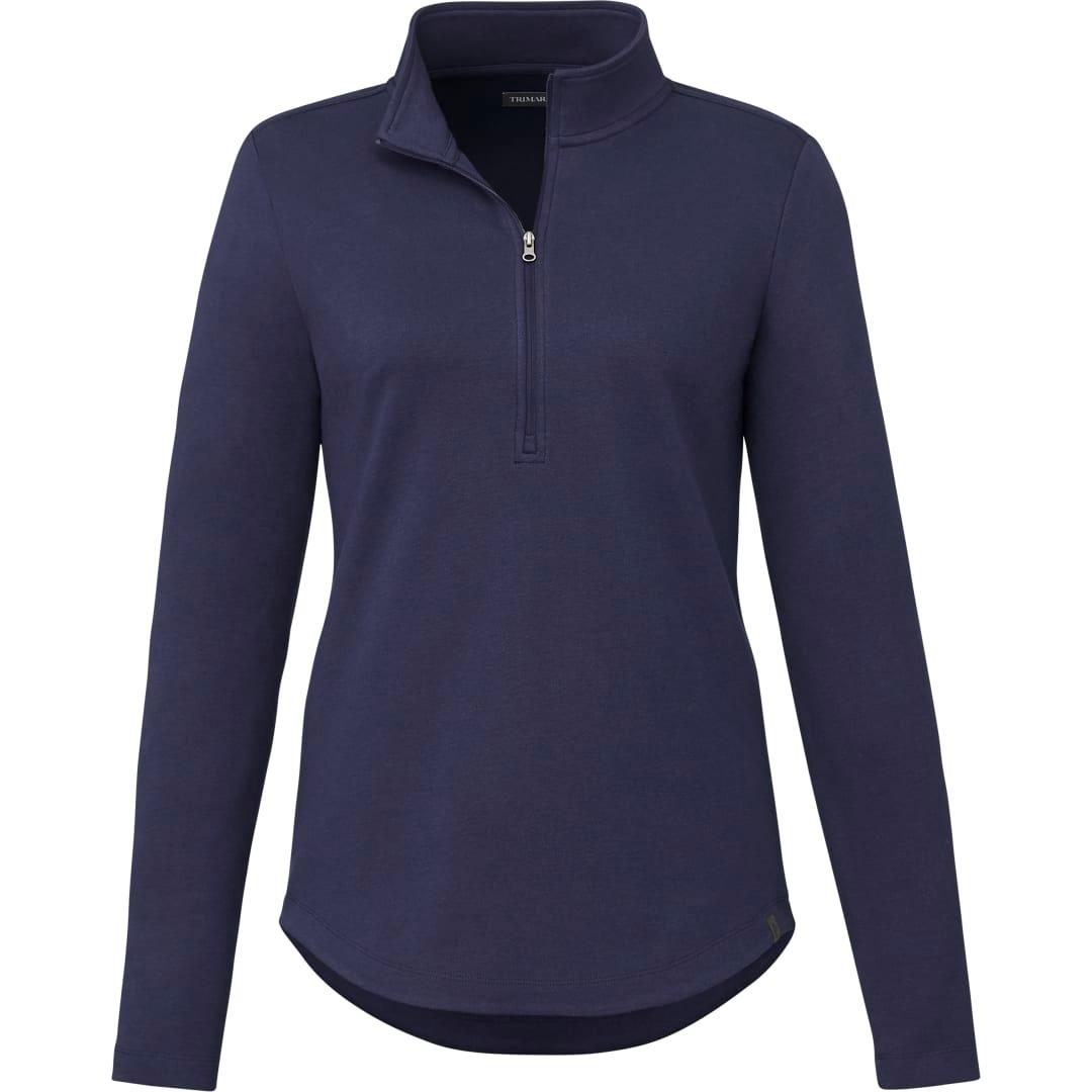 Womens rigi eco knit half zip Grey miniatura 4
