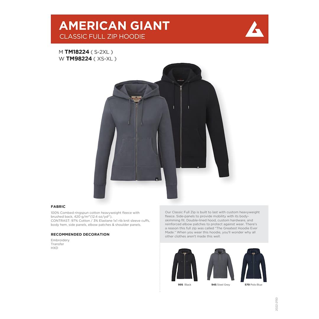 American giant classic full zip hoody - womens Grey miniatura 27