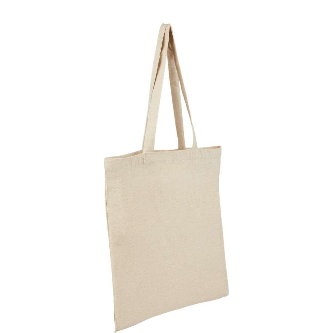 Recycled 6oz cotton twill convention tote Navy Blue miniatura 3