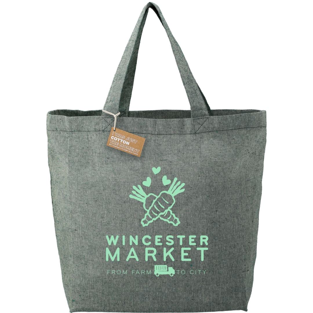 Recycled 5oz cotton twill grocery tote Blue miniatura 14