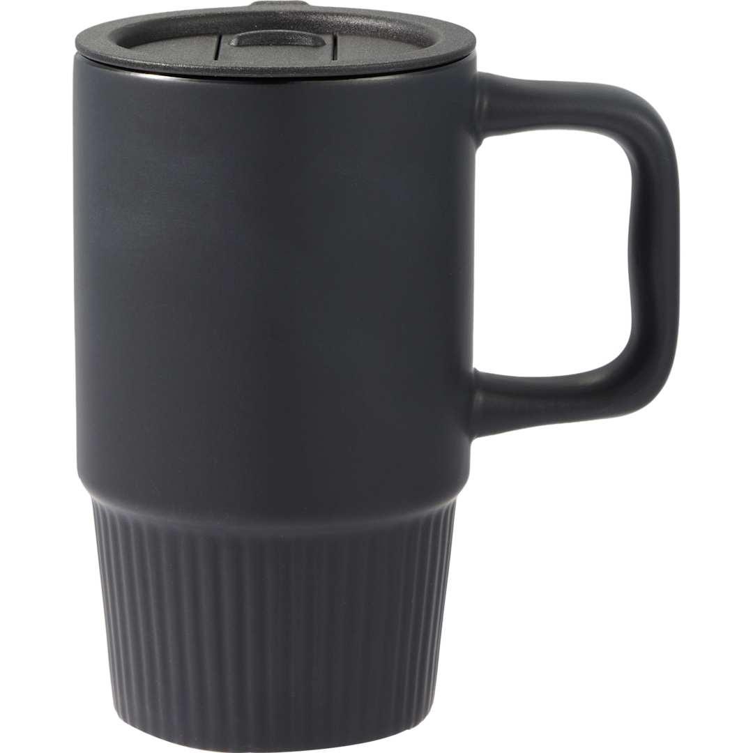 Camden 13oz ceramic mug w/ lid Black miniatura 8