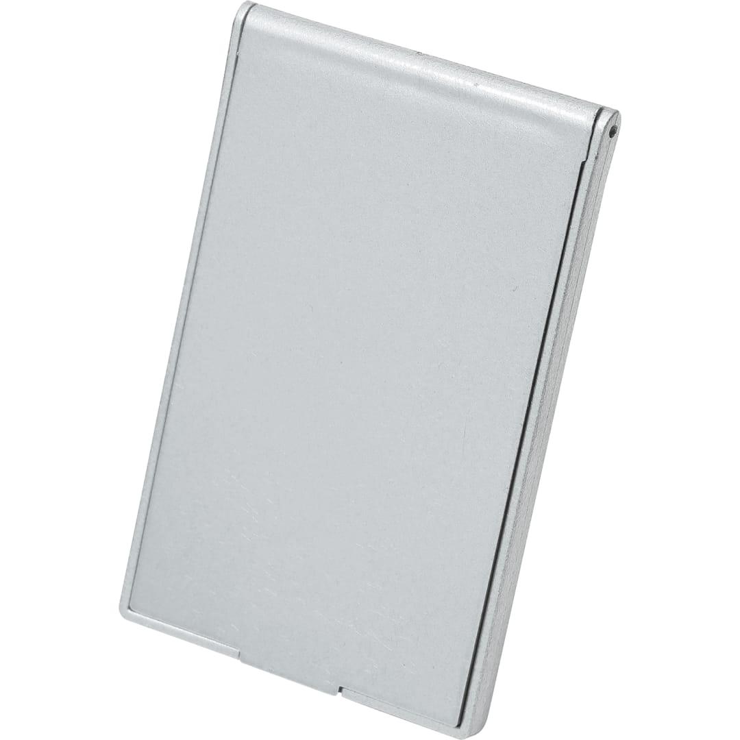 Stand-up pocket mirror Silver front